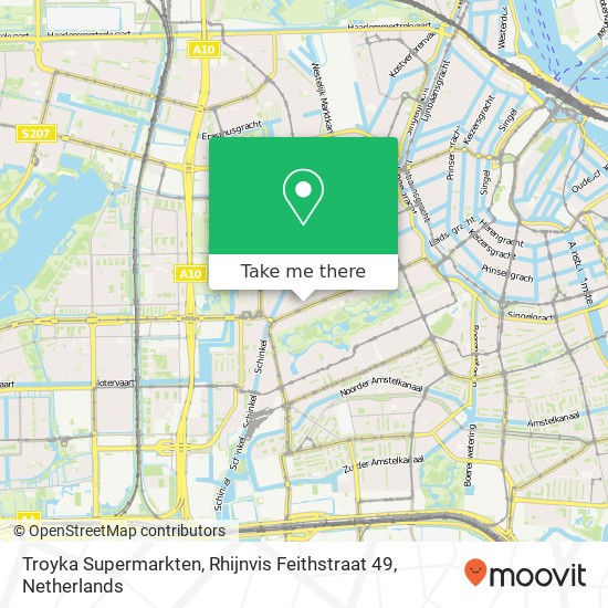 Troyka Supermarkten, Rhijnvis Feithstraat 49 kaart