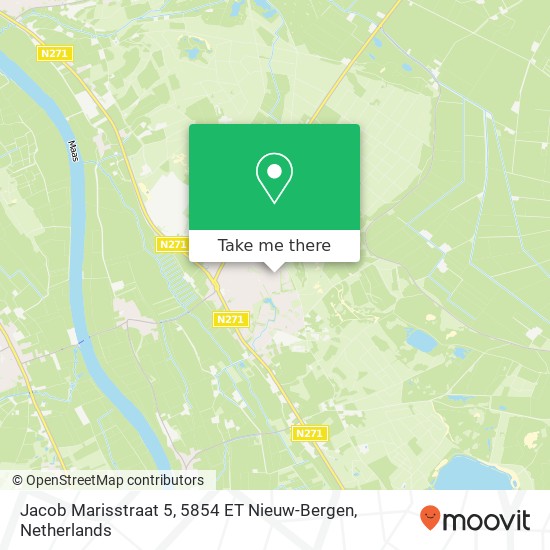 Jacob Marisstraat 5, 5854 ET Nieuw-Bergen kaart