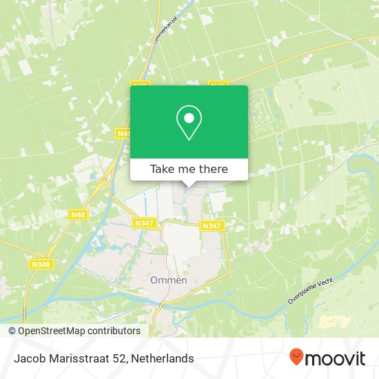 Jacob Marisstraat 52, 7731 MT Ommen kaart