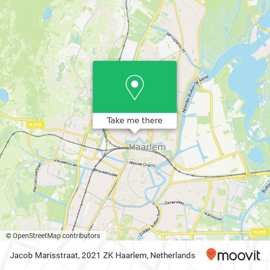 Jacob Marisstraat, 2021 ZK Haarlem kaart