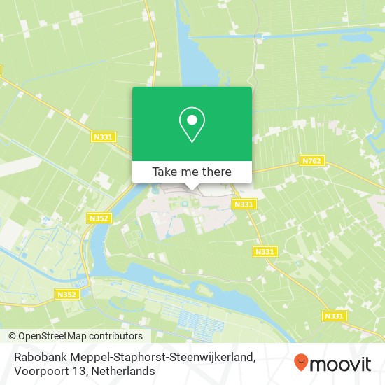 Rabobank Meppel-Staphorst-Steenwijkerland, Voorpoort 13 kaart