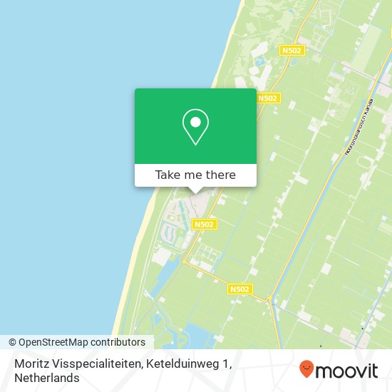 Moritz Visspecialiteiten, Ketelduinweg 1 kaart