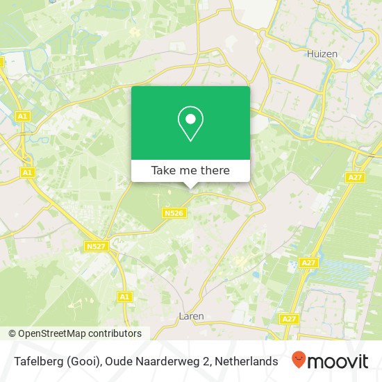 Tafelberg (Gooi), Oude Naarderweg 2 kaart
