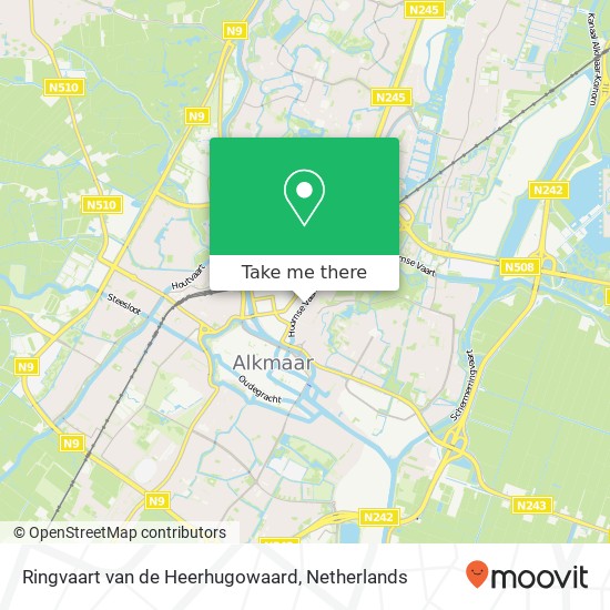 Ringvaart van de Heerhugowaard kaart