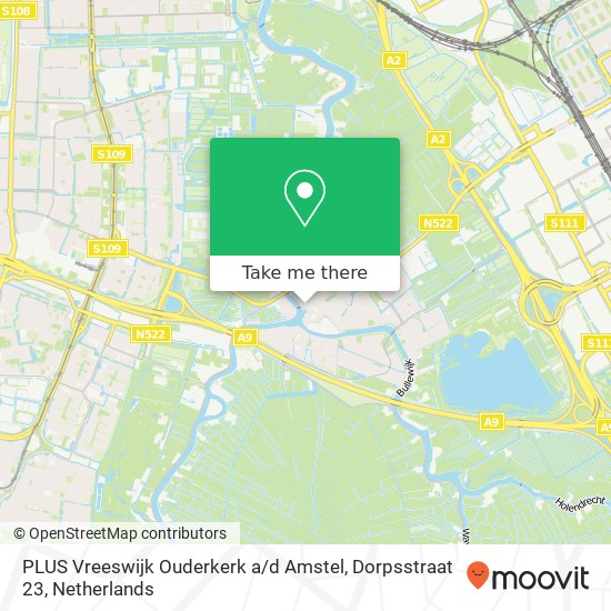 PLUS Vreeswijk Ouderkerk a / d Amstel, Dorpsstraat 23 kaart