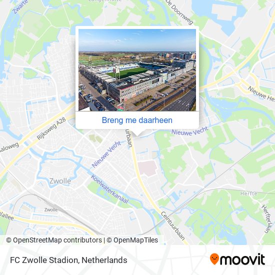 FC Zwolle Stadion kaart