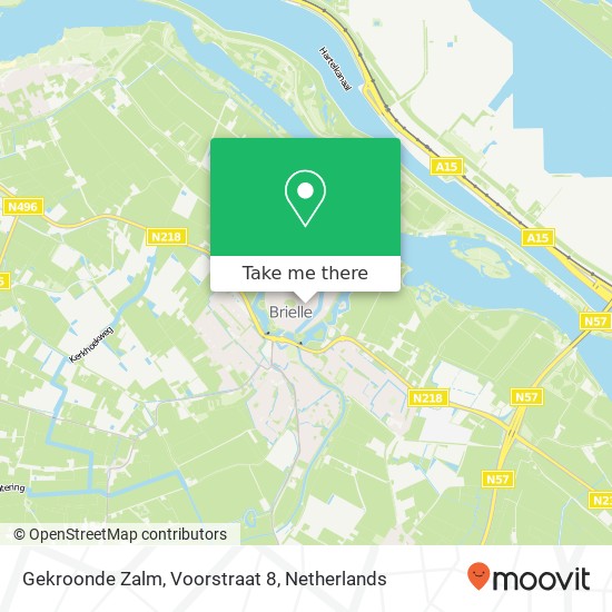 Gekroonde Zalm, Voorstraat 8 kaart