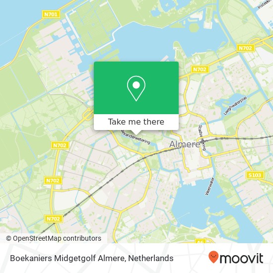Boekaniers Midgetgolf Almere kaart