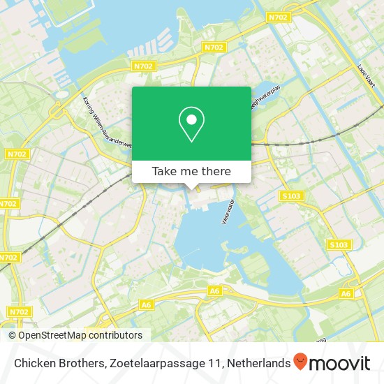 Chicken Brothers, Zoetelaarpassage 11 kaart