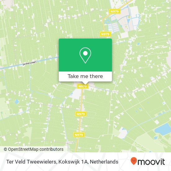 Ter Veld Tweewielers, Kokswijk 1A kaart