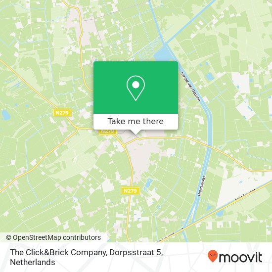 The Click&Brick Company, Dorpsstraat 5 kaart