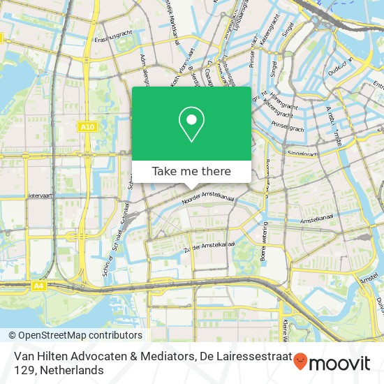 Van Hilten Advocaten & Mediators, De Lairessestraat 129 kaart