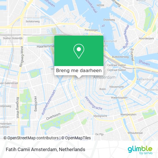 Fatih Camii Amsterdam kaart