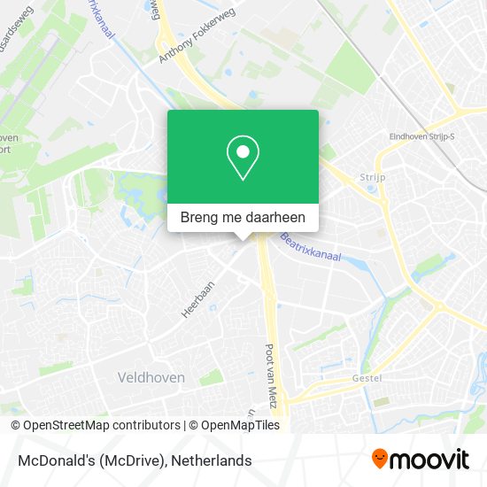 McDonald's (McDrive) kaart