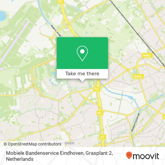 Mobiele Bandenservice Eindhoven, Grasplant 2 kaart