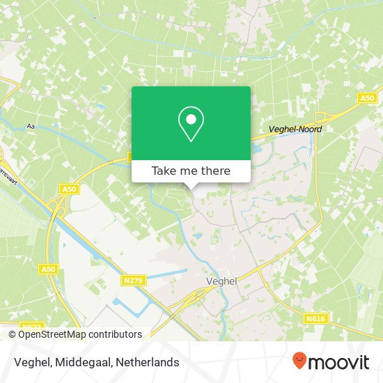 Veghel, Middegaal kaart