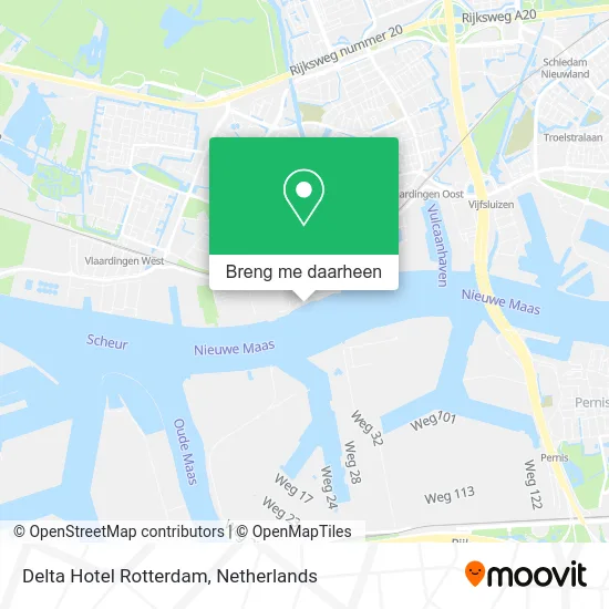 Delta Hotel Rotterdam kaart
