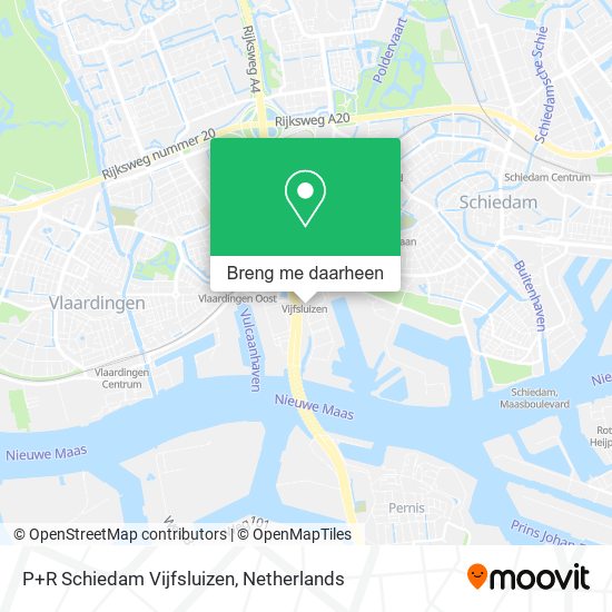 P+R Schiedam Vijfsluizen kaart