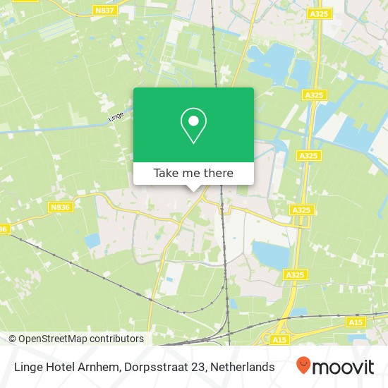 Linge Hotel Arnhem, Dorpsstraat 23 kaart