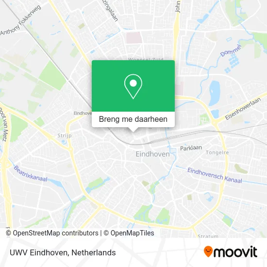 UWV Eindhoven kaart