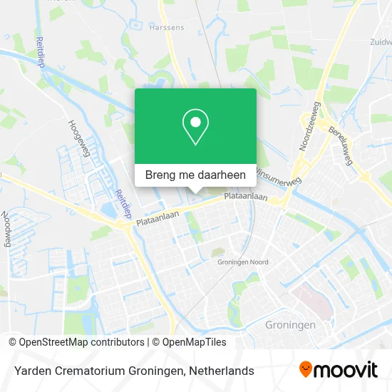 Yarden Crematorium Groningen kaart
