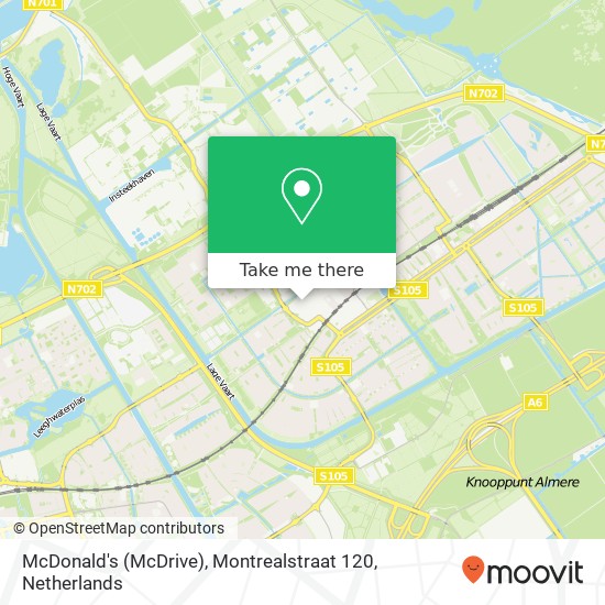 McDonald's (McDrive), Montrealstraat 120 kaart