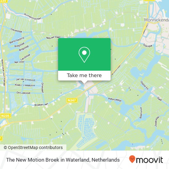 The New Motion Broek in Waterland kaart