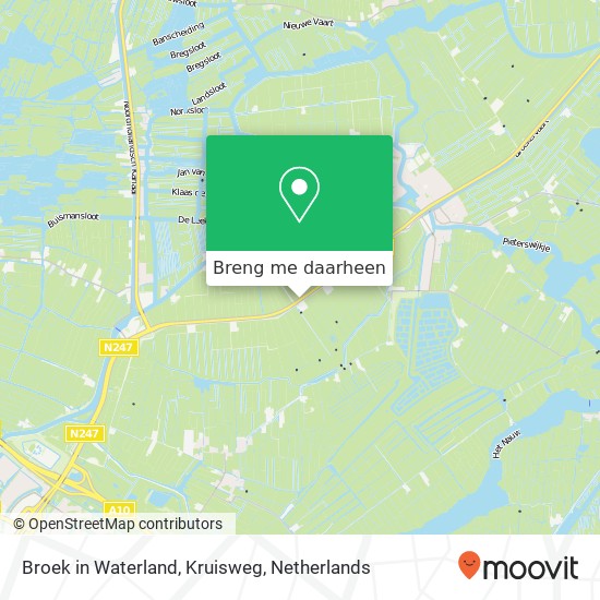 Broek in Waterland, Kruisweg kaart