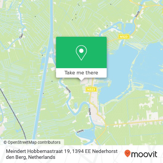 Meindert Hobbemastraat 19, 1394 EE Nederhorst den Berg kaart