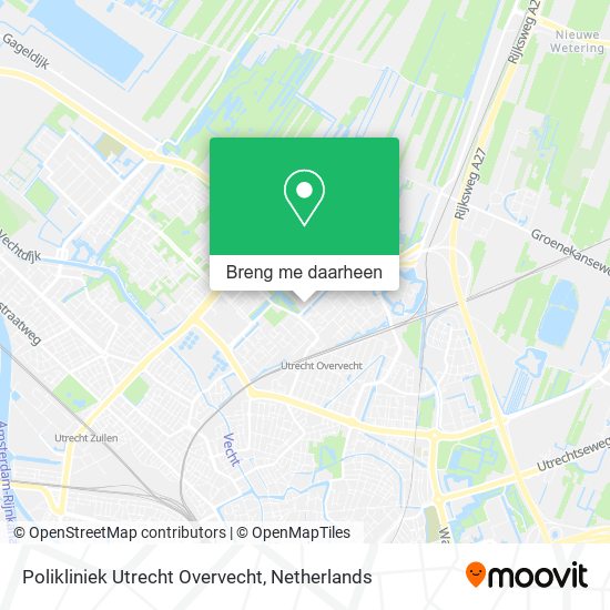 Polikliniek Utrecht Overvecht kaart