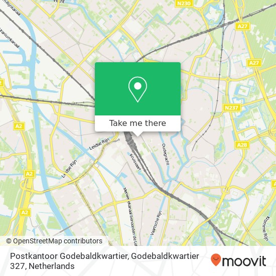 Postkantoor Godebaldkwartier, Godebaldkwartier 327 kaart