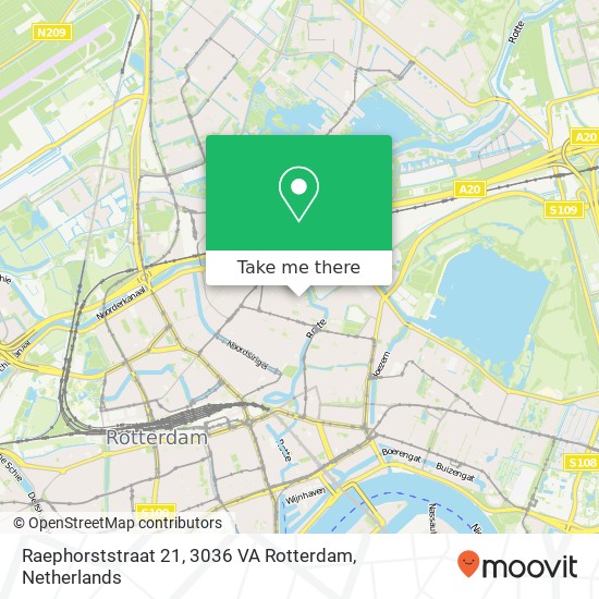 Raephorststraat 21, 3036 VA Rotterdam kaart