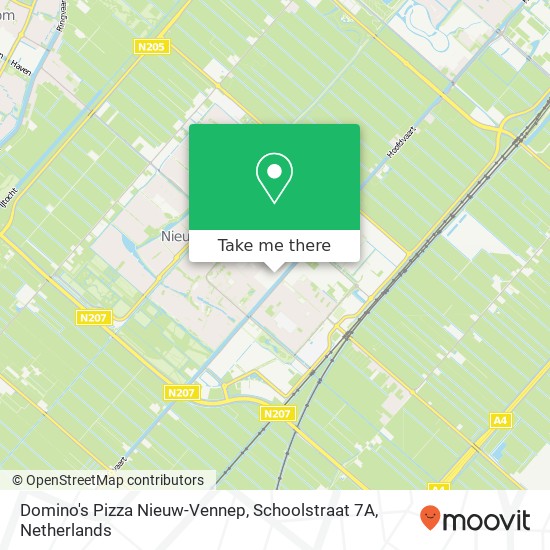 Domino's Pizza Nieuw-Vennep, Schoolstraat 7A kaart