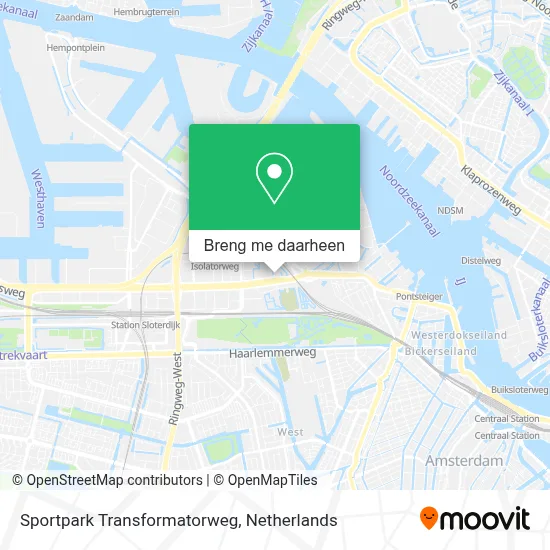 Sportpark Transformatorweg kaart