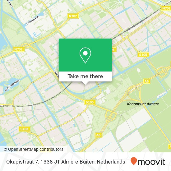 Okapistraat 7, 1338 JT Almere-Buiten kaart