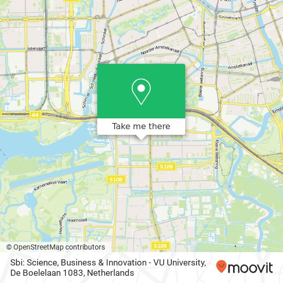 Sbi: Science, Business & Innovation - VU University, De Boelelaan 1083 kaart