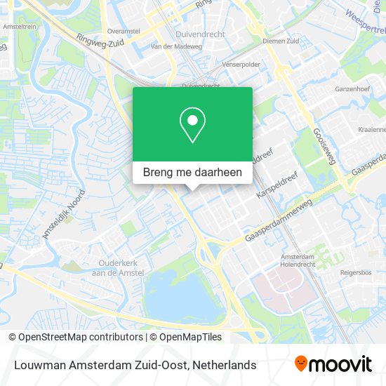 Louwman Amsterdam Zuid-Oost kaart