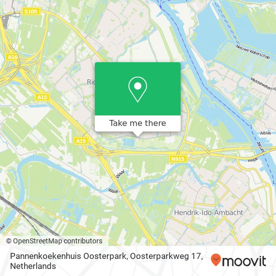 Pannenkoekenhuis Oosterpark, Oosterparkweg 17 kaart