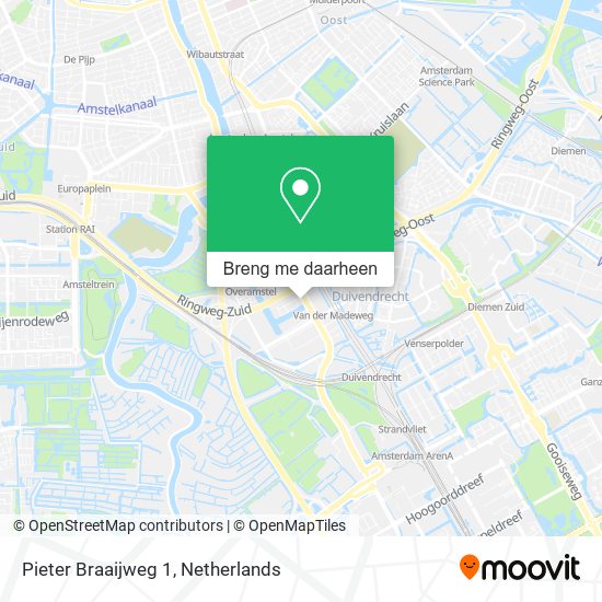 Pieter Braaijweg 1 kaart