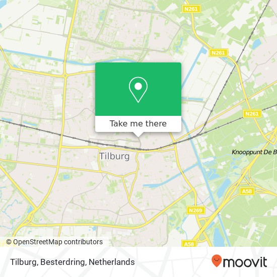 Tilburg, Besterdring kaart