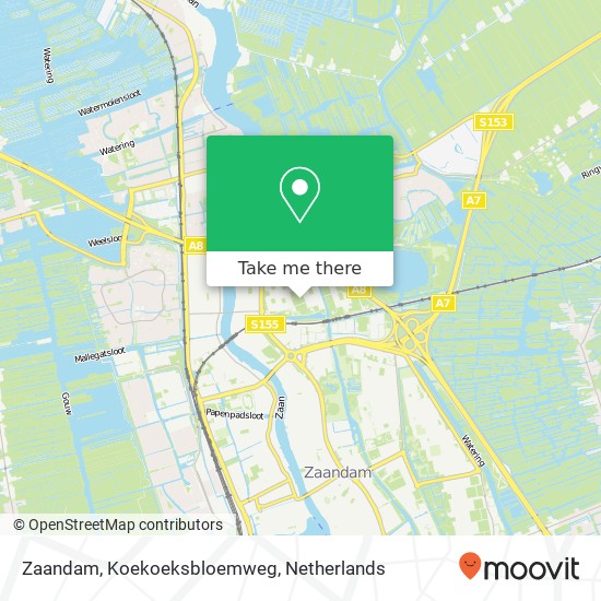 Zaandam, Koekoeksbloemweg kaart