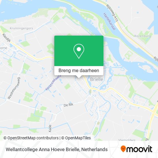 Wellantcollege Anna Hoeve Brielle kaart
