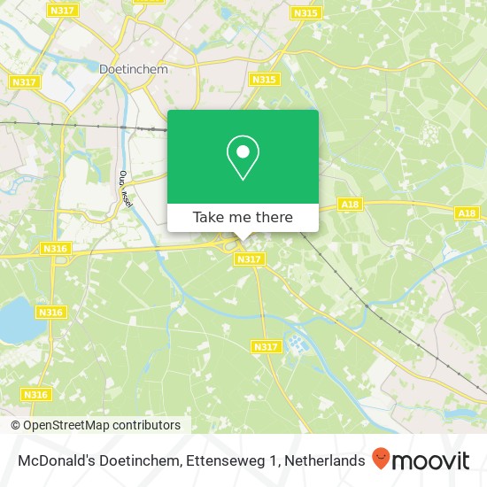 McDonald's Doetinchem, Ettenseweg 1 kaart