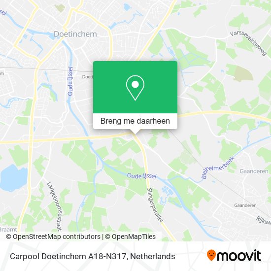 Carpool Doetinchem A18-N317 kaart