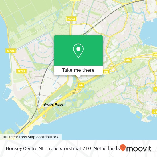 Hockey Centre NL, Transistorstraat 71G kaart