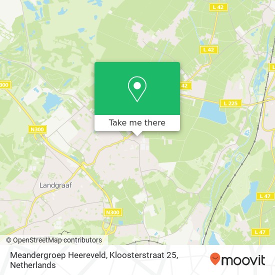 Meandergroep Heereveld, Kloosterstraat 25 kaart