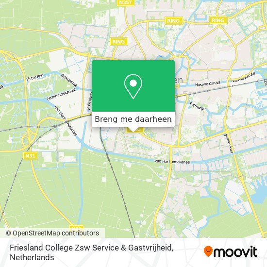 Friesland College Zsw Service & Gastvrijheid kaart