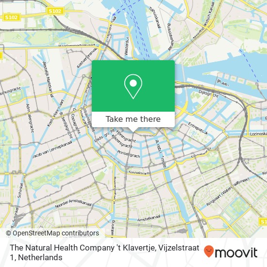 The Natural Health Company 't Klavertje, Vijzelstraat 1 kaart