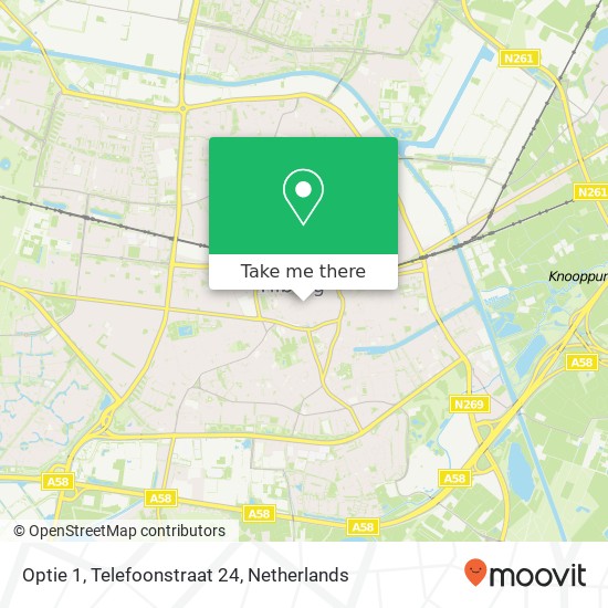 Optie 1, Telefoonstraat 24 kaart