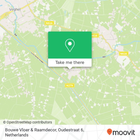 Bouwe Vloer & Raamdecor, Oudestraat 6 kaart